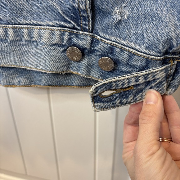 Guess Denim Jean Vest Georges Marciano Men's XL Style 10804 VTG 80's Distressed - Picture 13 of 16